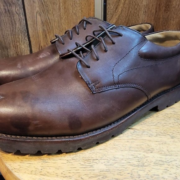 L.L. Bean RB42 04 Men\'s Walnut Brown Leather Lace Up Oxford Shoes Size US 13 main image 7